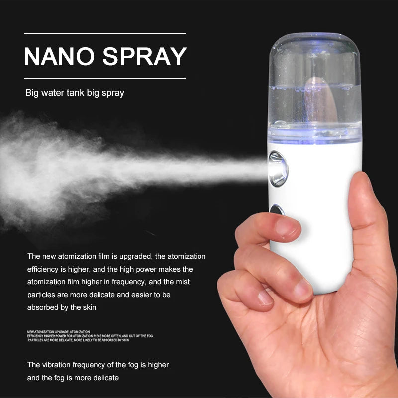 Nano Spray Face Steamer Moisturizing anti Aging Facial Sprayer Beauty Instrument USB Humidifier Nebulizer Beauty Skin Care Tools
